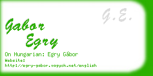 gabor egry business card